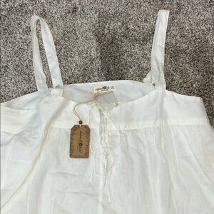 Natural Life Ivory Blouse with Tie Detail